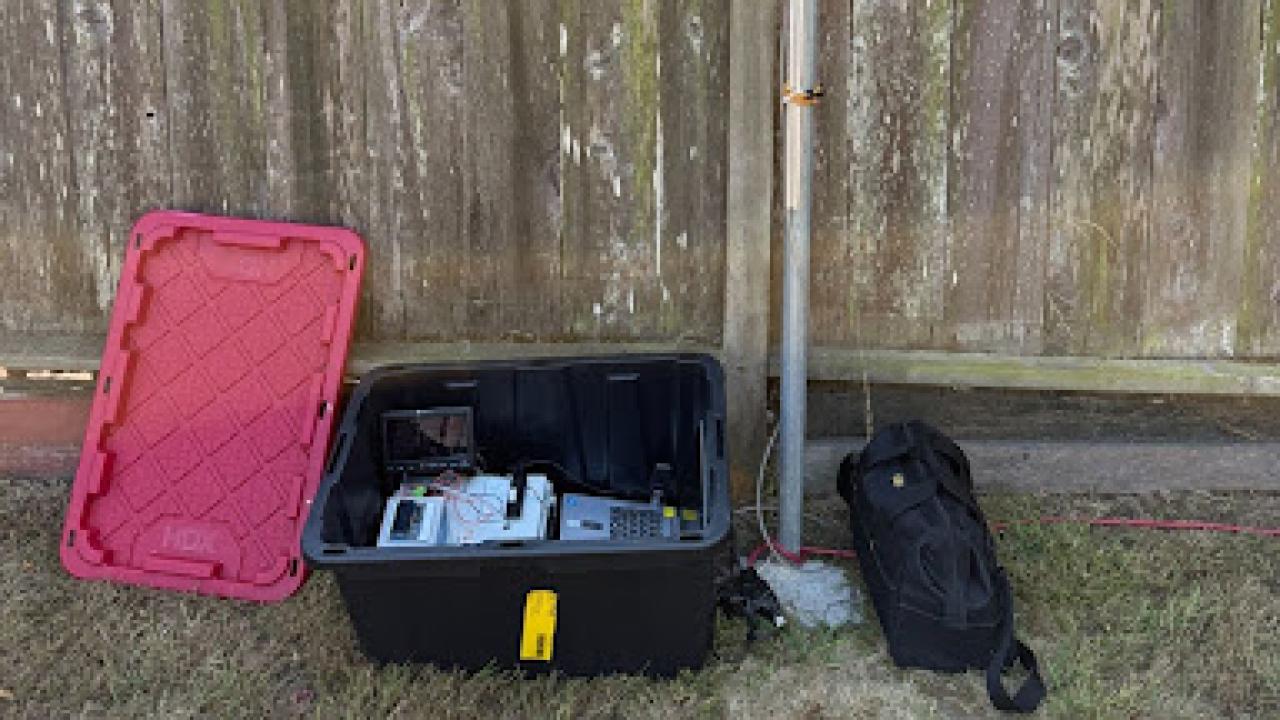 TARTA set up with a wind monitor outside