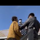 Michaela and Alex set up a wind sensor